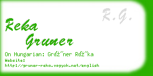 reka gruner business card